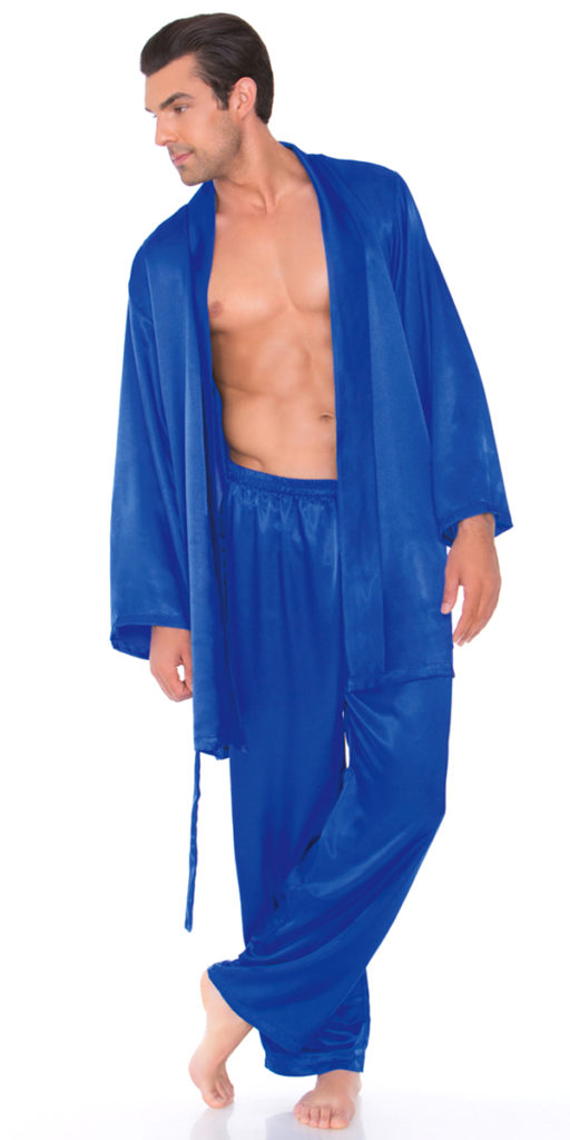 satin robe with matching sash mens's sexy loungewear