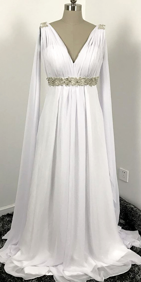 Greek Style Chiffon Wedding Dress Cheap Women S Bridal Gown