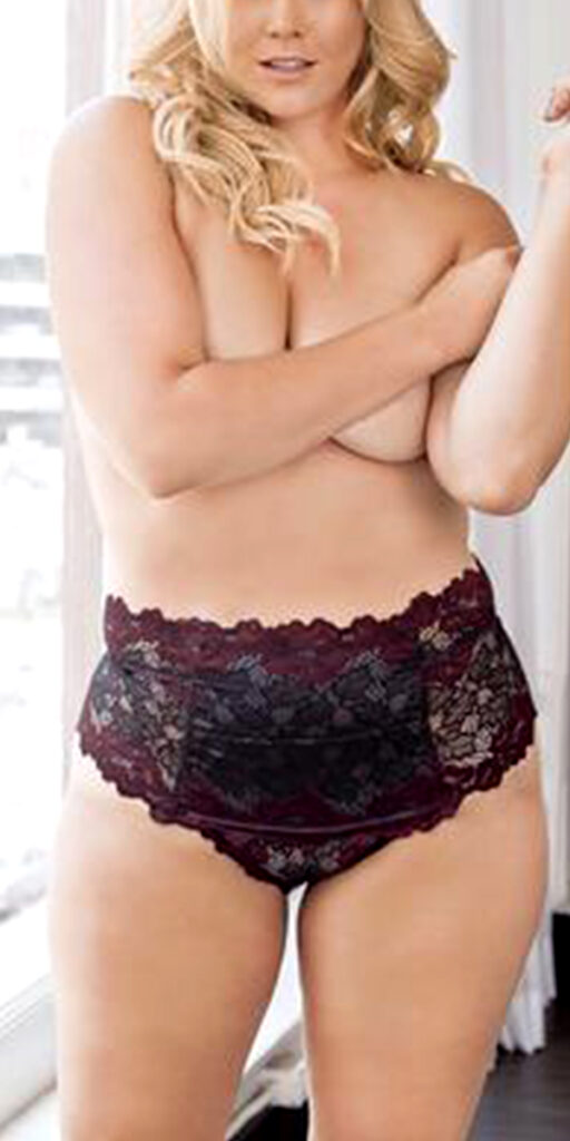 high-waist garter thong sexy women's lingerie curvy