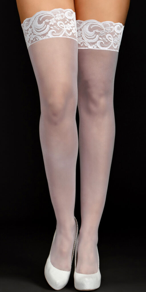plus size sheer thigh highs with lace top sexy women's hosiery tights curvy