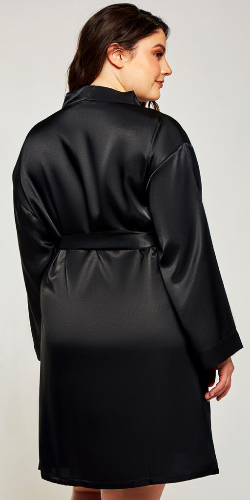 plus size black robe