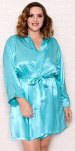 Plus Size Satin Robe With Long Sleeves | Sexy Women's Loungewear