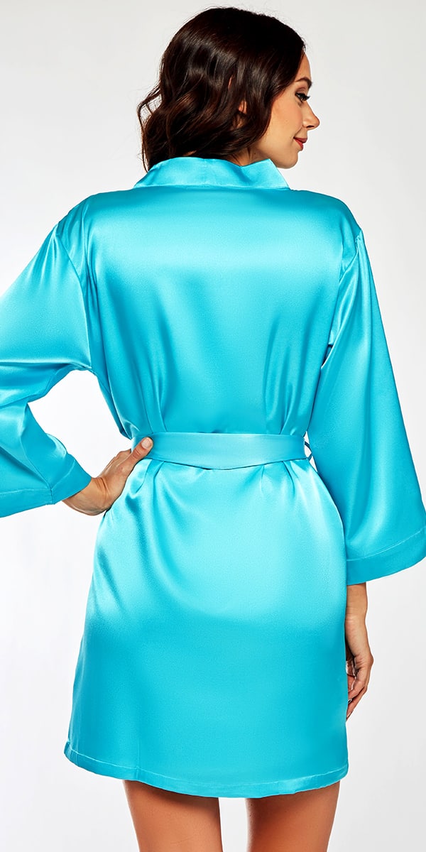 satin robe with long sleeves sexy women's loungewear