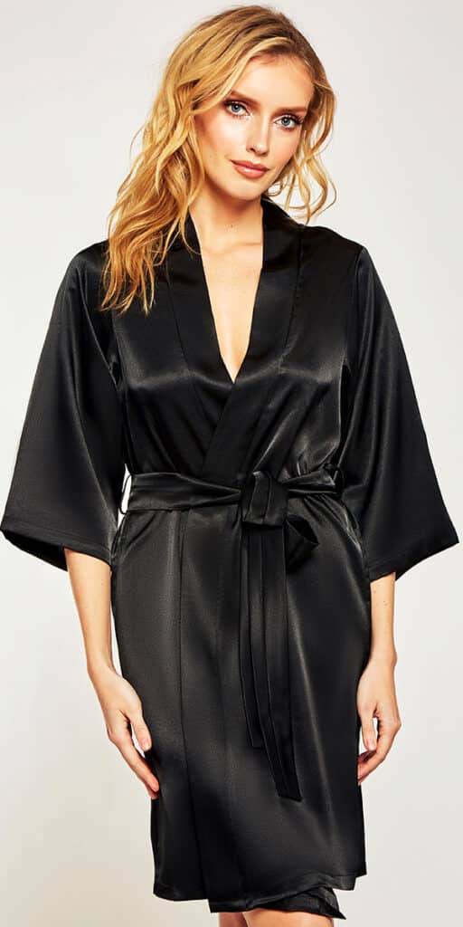 Satin Robe With Long Sleeves Sexy Womens Loungewear Sleepwear 2477