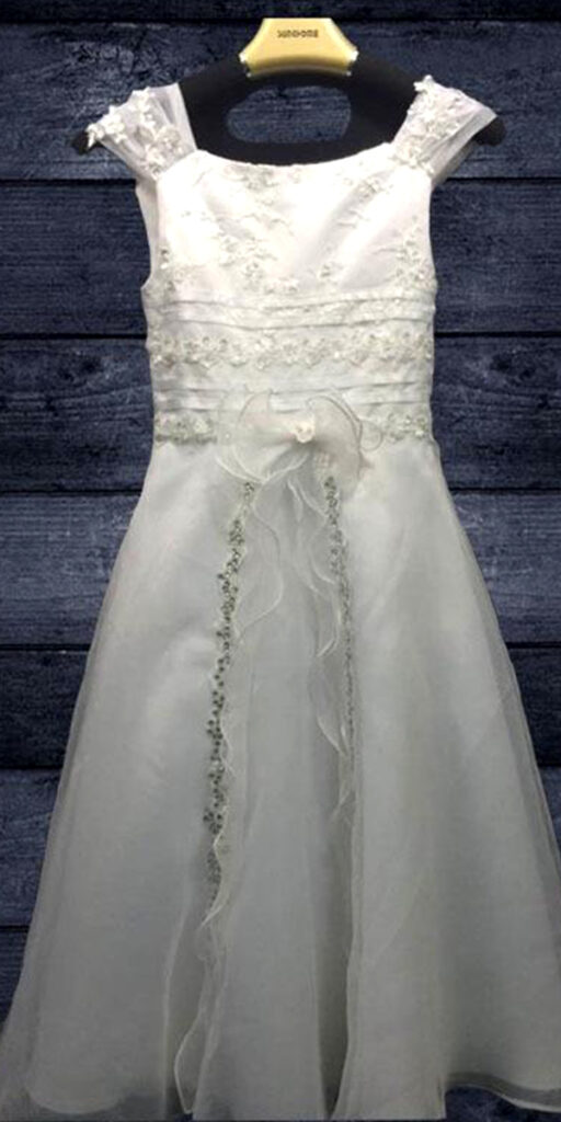 a-line organza long flower girl dress cheap kids bridal gown wedding
