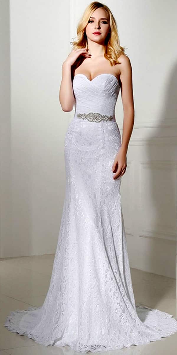 Mermaid Lace Vintage Wedding Dress Sexy Cheap Bridal Gown