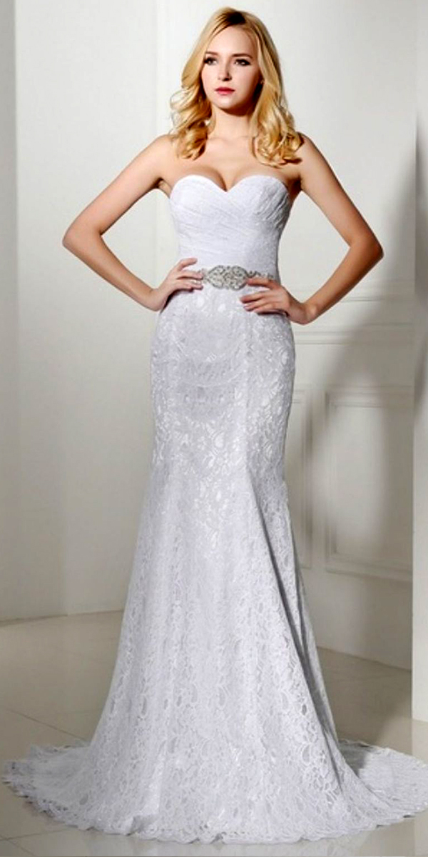 Mermaid Lace Vintage Wedding Dress Sexy Cheap Bridal Gown