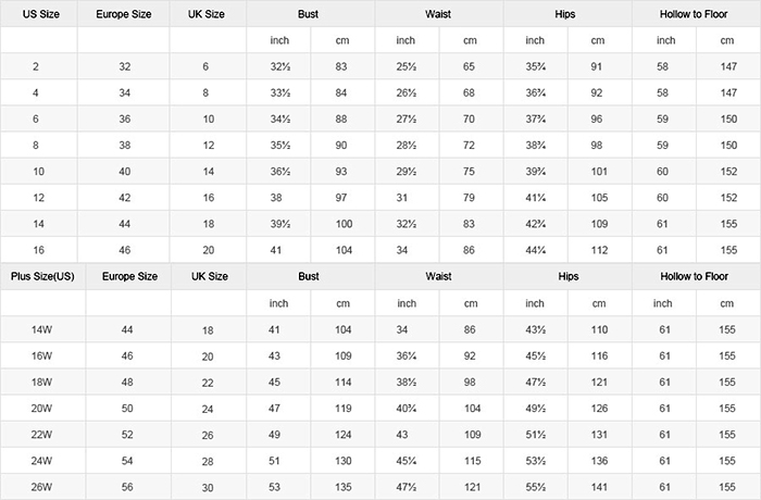 wedding dress regular plus sizes size chart