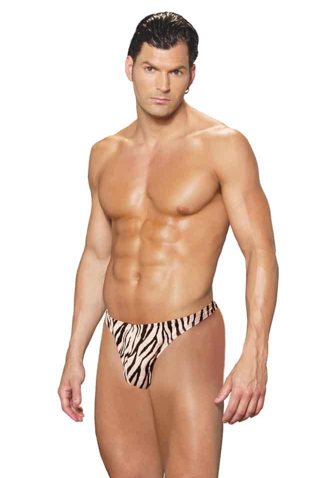 Bring Out the Animal In You Zebra Thong