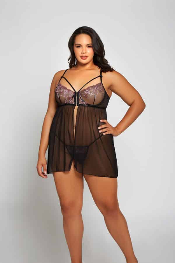Plus Size iCollection Rosemary Babydoll